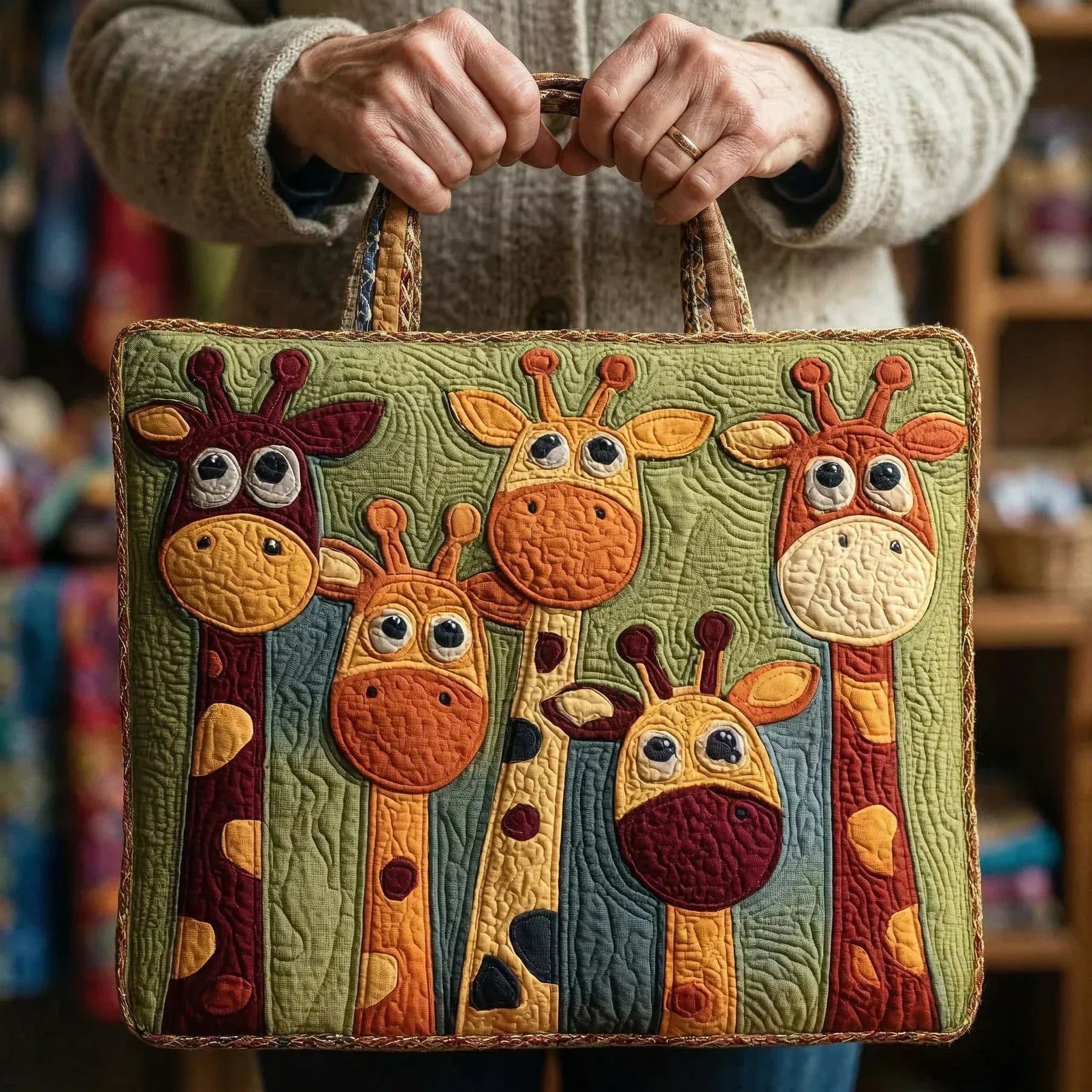 Quilted Giraffe Bag